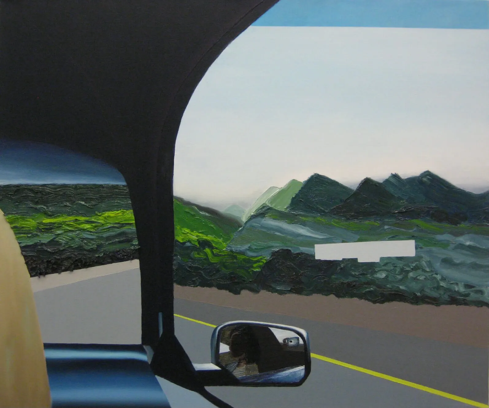 Honolulu, 2009 Oil on canvas by Simone Chagoya