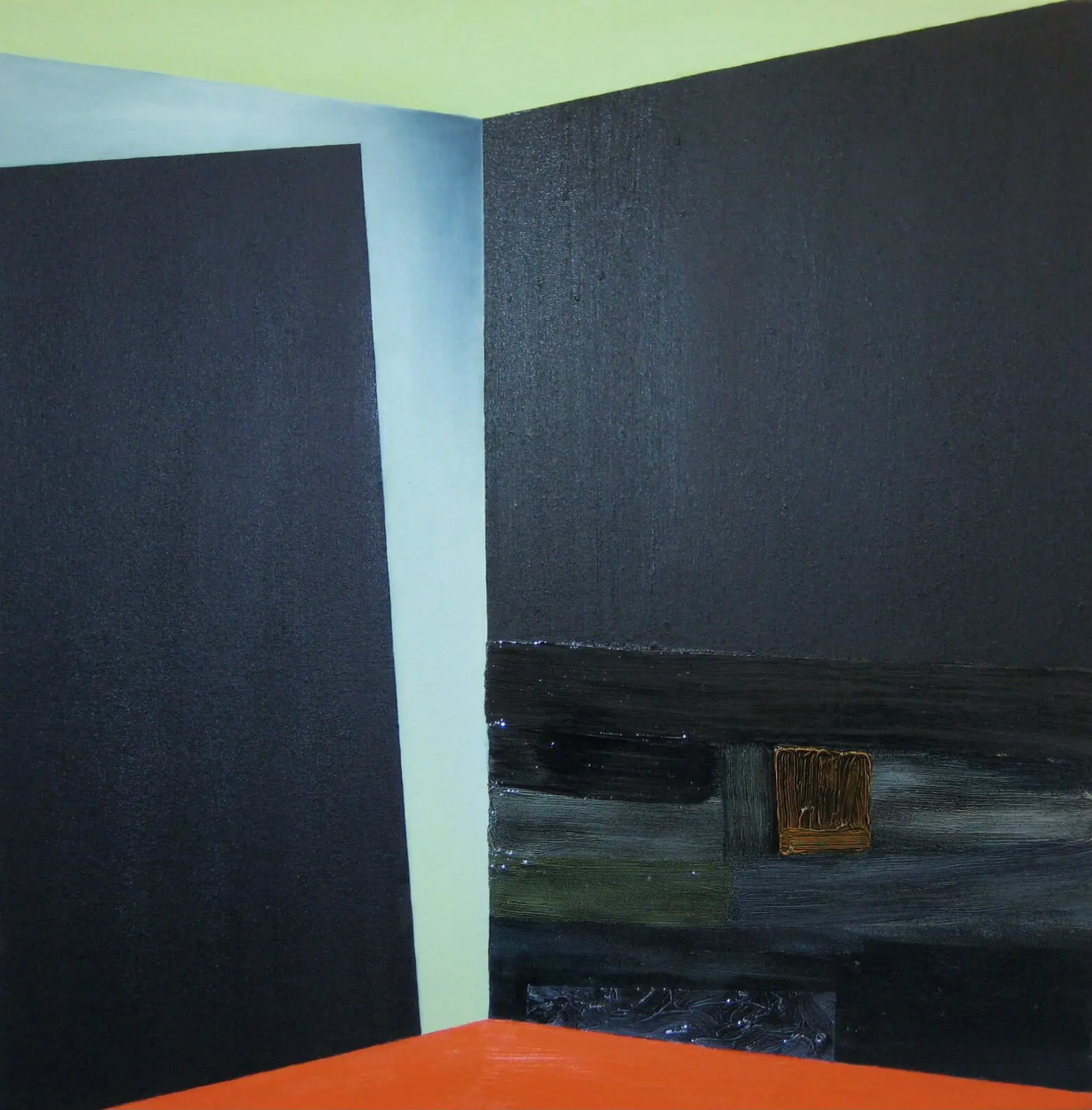 The Garage With All Our Shoes, 2009 Oil on canvas by Simone Chagoya
